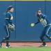 Michigan outfielder junior Nicole Sappingfield makes a play during the first inning of their game against Iowa at Alumni field Saturday, April 20.
Courtney Sacco I AnnArbor.com